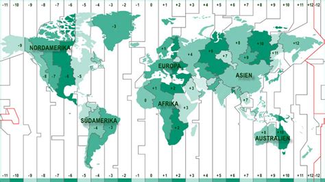 Karten und stadtpläne der welt diercke weltatlas kartenansicht. Zeitzonen weltweit - Zeitzonenkarte