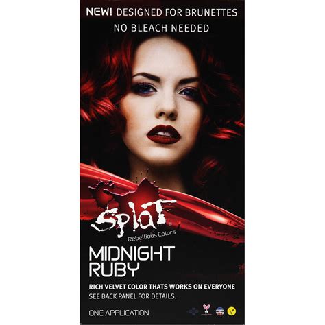Temporary hair dye usually washes out in one or two shampoos. Splat 30 Wash Semi-Permanent Midnight Ruby Hair Color, No ...