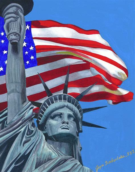 Lady Liberty Painting By Joyce Timberlake Pixels