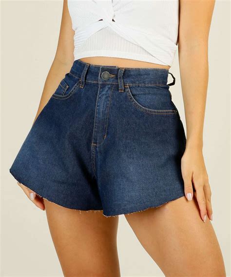 Short Jeans Godê Feminino Cintura Alta Marisa Marisa