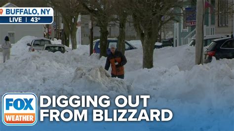 Travel Ban Lifted In Buffalo Blizzard Dig Out Continues Youtube