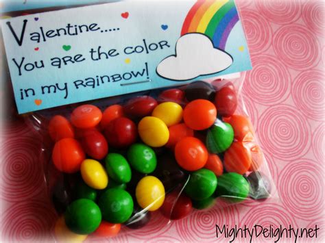 Valentineyou Are The Color In My Rainbow Printable Tags Homemade