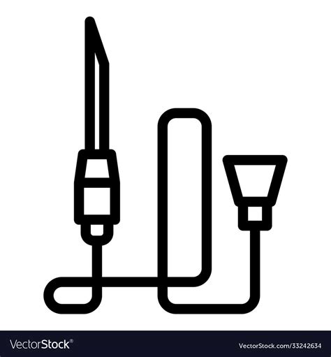 Intravenous Catheter Icon Outline Style Royalty Free Vector