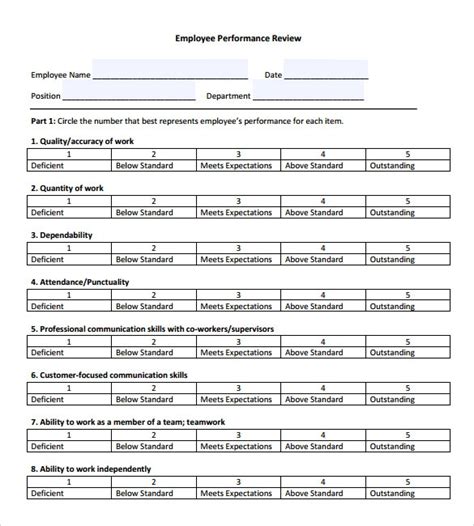 Any single section of music, consisting of phrases or other musical sections, we can call a. 9+ Employee Performance Review Templates | Sample Templates