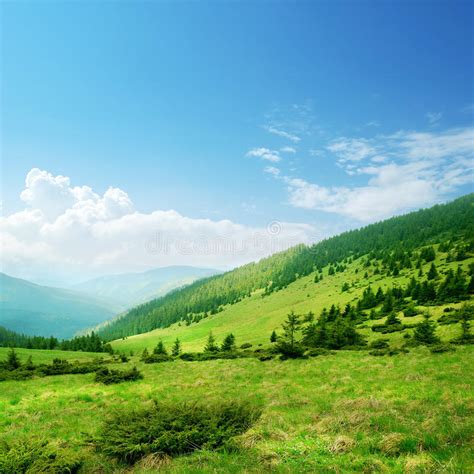 Blue Sky And Green Hills Stock Image Image Of Carpathians 23625693