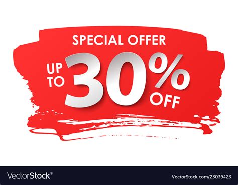 Discount 30 Percent In Paper Style Royalty Free Vector Image