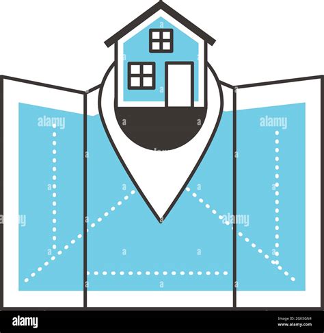 Construction Plan Document With Pin Stock Vector Image And Art Alamy