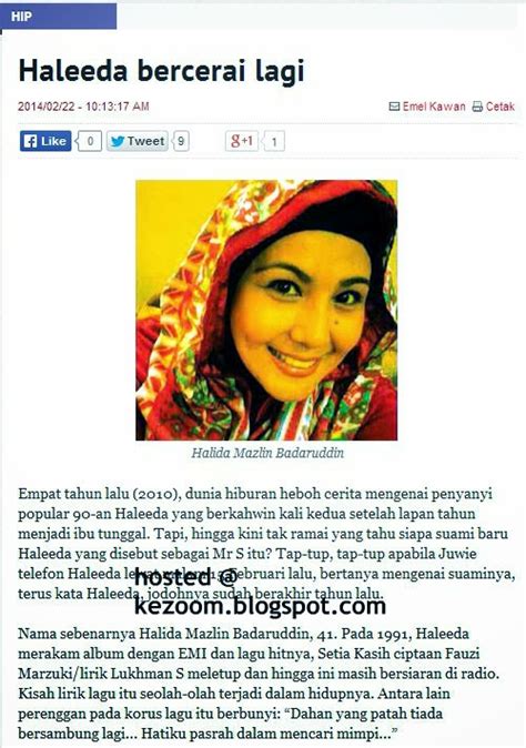 Agar bisa bermimpi bertemu rasulullah saw ada baiknya mengamalkan sholawat berikut. Haleeda Bercerai Lagi, Tiada Jodoh Bersama Mr S