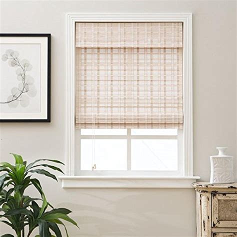 Online Store Single Piece 25 X 54 Inch Length White Bamboo Blinds