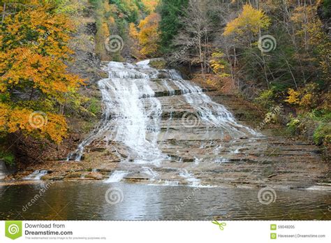 Autumn Scene Of Waterfalls Stock Image Image Of Buttermilk 59048205