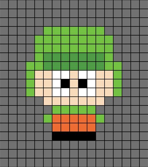 A Small Pixel Art Template Of Kyle Broflovski From South Park The