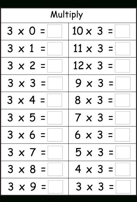 Multiplication Worksheets Kindergarten Printable Multiplication Flash