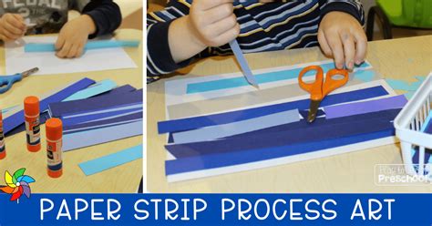 Paper Strip Process Art Project For Preschoolers