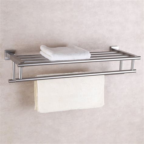 Bathroom accessories are an important part in any bathroom, as they impact both its usefulness and its style. Stainless Steel Bath Towel Rack Bathroom Shelf with Double ...
