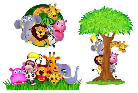 Cartoon Animal In Jungle Clipart Best