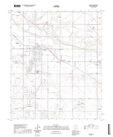 Safford Arizona US Topo Map – MyTopo Map Store
