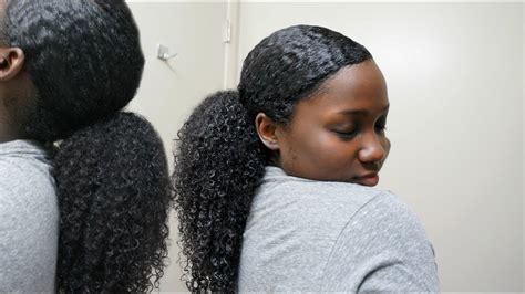 Updated Low Curly Moisturized Ponytailnatural Hairrazorempress Youtube