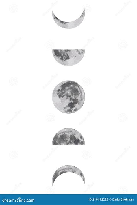 Moon Phases Icon Night Space Astronomy And Nature Moon Phases Shadow