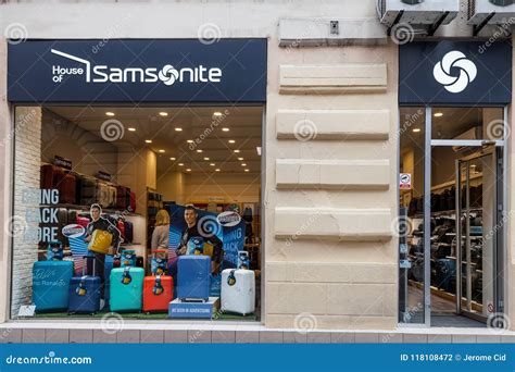 Samsonite Logo On Their Shop In Belgrade Samsonite International Is An