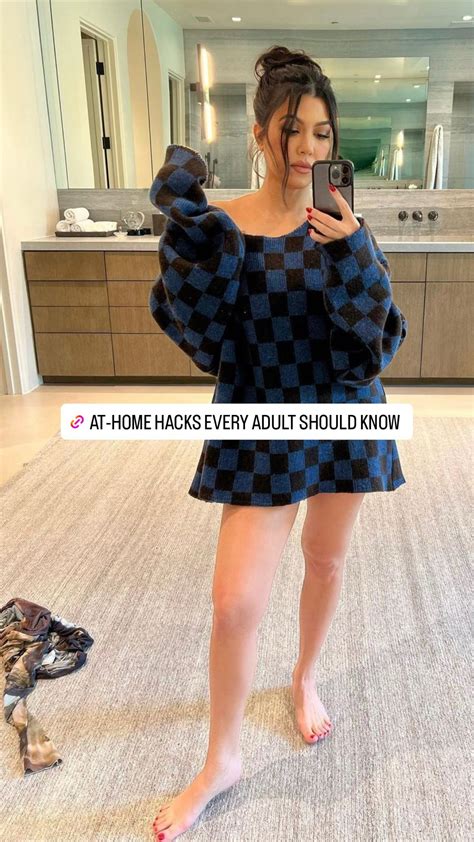 kourtney kardashian goes pantless in just a sweater for cheeky selfie inside massive bathroom of
