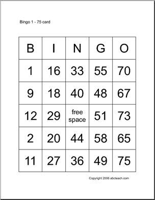 Maybe you would like to learn more about one of these? Bingo Cards: Numbers 1-75 | abcteach