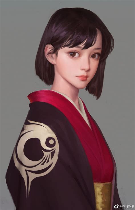 Zheng Huang Digital Art Girl Digital Portrait Portrait Painting