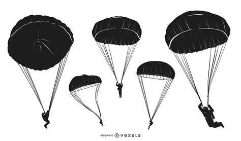 Military Paratrooper Parachute Silhouette Png Transparent Svg Vector