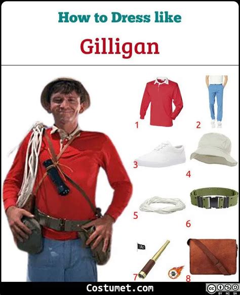 Gilligan And Skipper Gilligans Island Costume For Cosplay And Halloween
