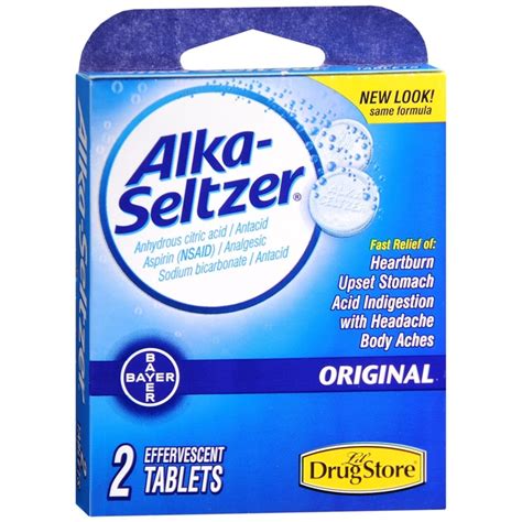 Lil Drug Store Alka Seltzer Effervescent Tablets Original 2 Tb
