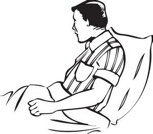 Illustration Of A Man Sitting On Bed Royalty Free Stock Image Storyblocks