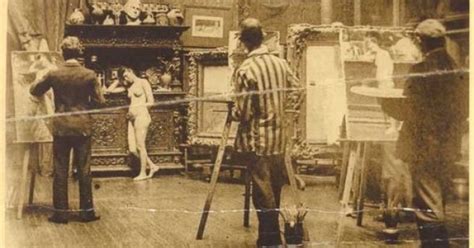 Nude Model During A Victorian Era Art Class Circa Artist