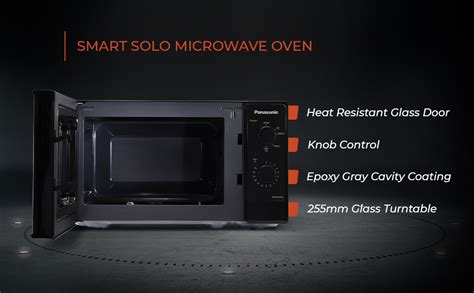 Panasonic 20l Solo Microwave Oven Nn Sm25jbfdgblack