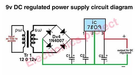 9 volt power supply circuit diagram
