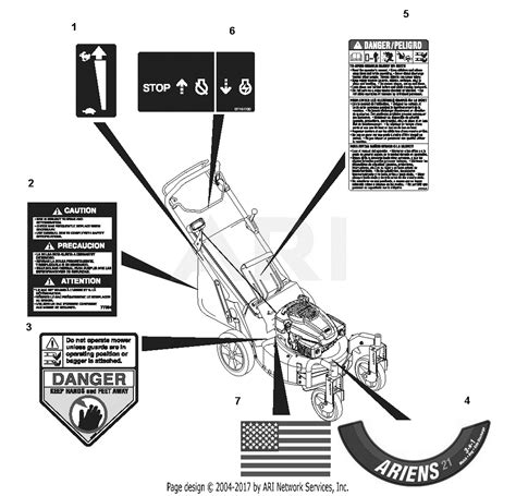 Ariens 911339 003000 004870 Lm21s Parts Diagram For Decals