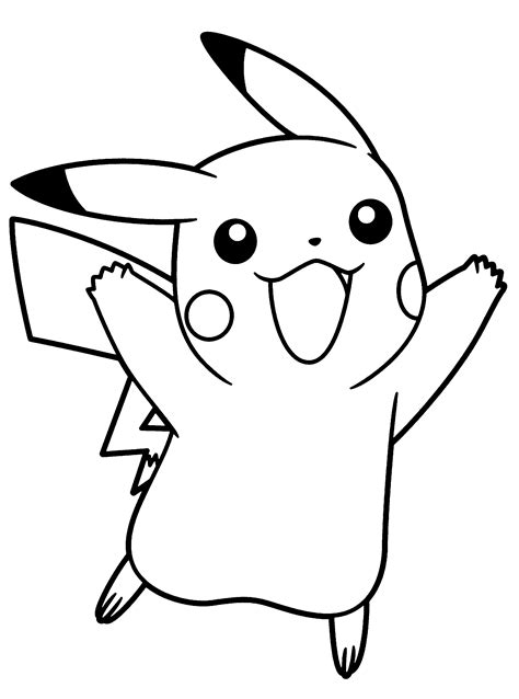 Pikachu Coloring Pages To Print Pokemon Tutorial Desenhos Fofos