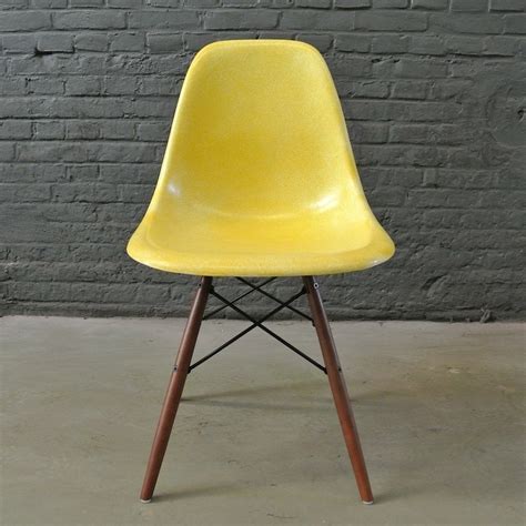 2 X Dsw Canary Yellow Dining Chair By Charles And Ray Eames For Herman Miller 1950s 54030