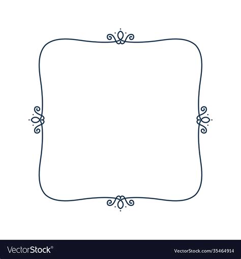 Line Frame Simple Border Decoration Royalty Free Vector