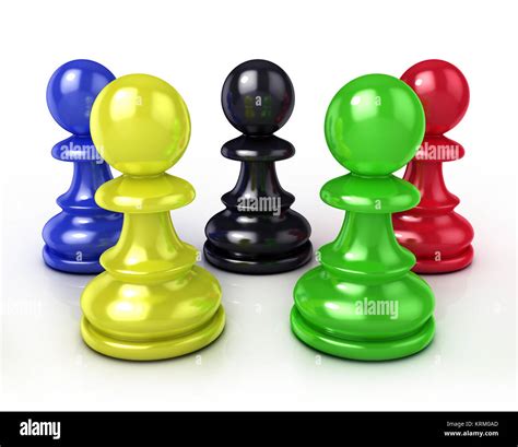 Colorful Chess Pawns Stock Photo Alamy