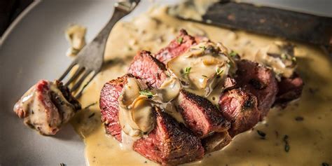 Maybe you would like to learn more about one of these? Grilled Peppercorn Steaks with Mushroom Cream Sauce Recipe ...