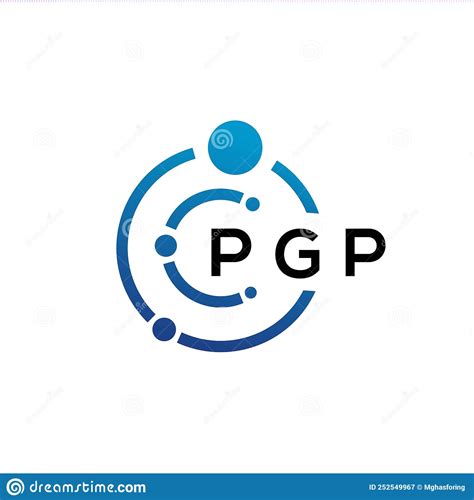 Pgp Letter Technology Logo Design On White Background Pgp Creative