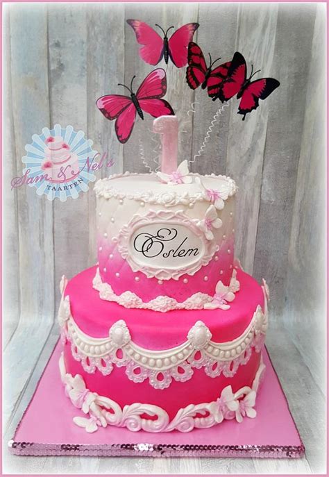 Pink Butterfly Cake Decorated Cake By Sam And Nels Cakesdecor