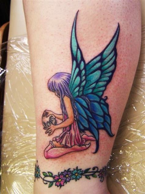 Blue Winged Fairy Tattoo Fairy Tattoo Fairy Wing Tattoos Fairy