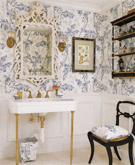 10 Floral Wallpapered Powder Rooms To Inspire