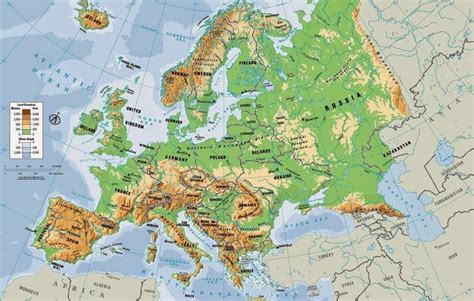 Physical Maps Of Europe Europe Map Relief Map Map