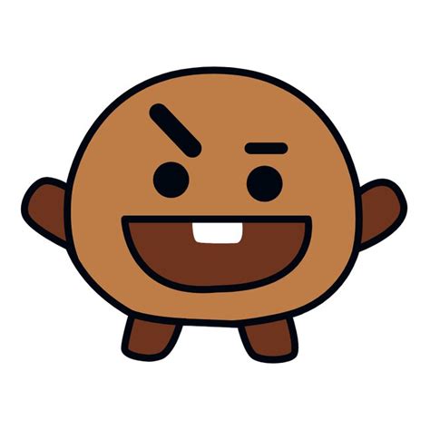 Bts Bt21 Shooky Suga Bts Drawings Bts Emoji Cute Laptop Stickers