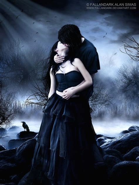 In Joy And Sorrow My Home S In Your Arms Fantasy Art Couples Gothic Fantasy Art Dark Gothic Art