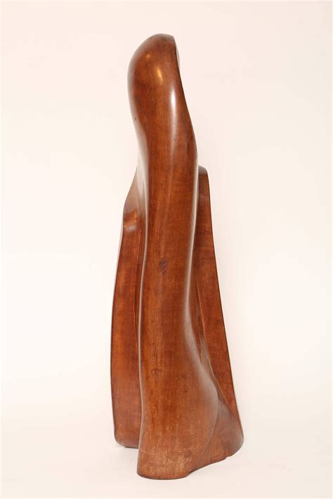 Latin American Juan Bustillos Abstract Modern Wood Sculpture Henry