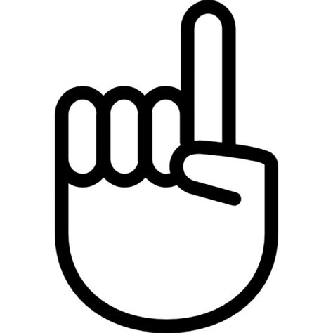 Hand Gesture Raising The Index Finger Icons Free Download