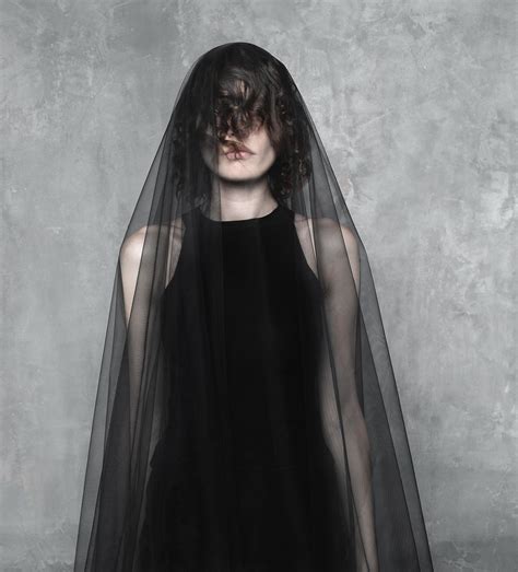 Black Goth Bridal Veil Black Wedding Veil Sheer Drop Black Etsy