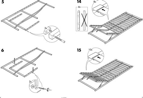 Ikea Sultan Lovene Slatted Bed Base Queen Assembly Instruction